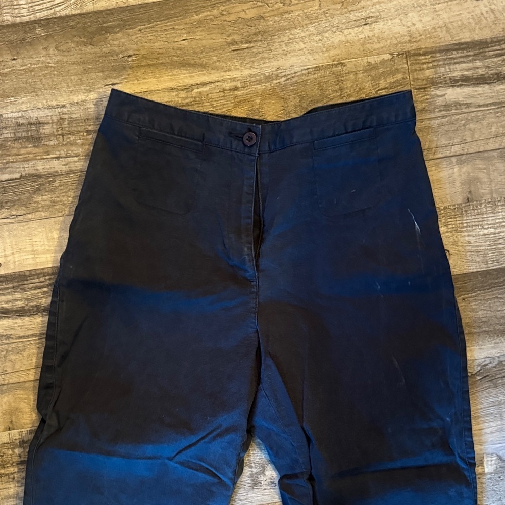 Liz Claiborne Women's Navy Cropped Pants / DG115 - Picture 2 of 4